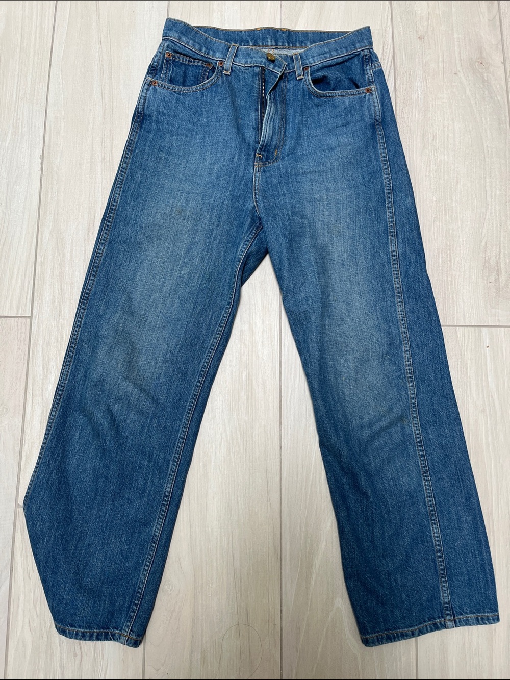 B SIDES Blue Wide Leg Denim Jeans